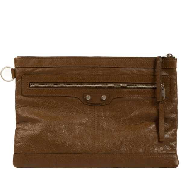 Shop 100% authentic second-hand Balenciaga Brown Leather Clutch on Labellov.com