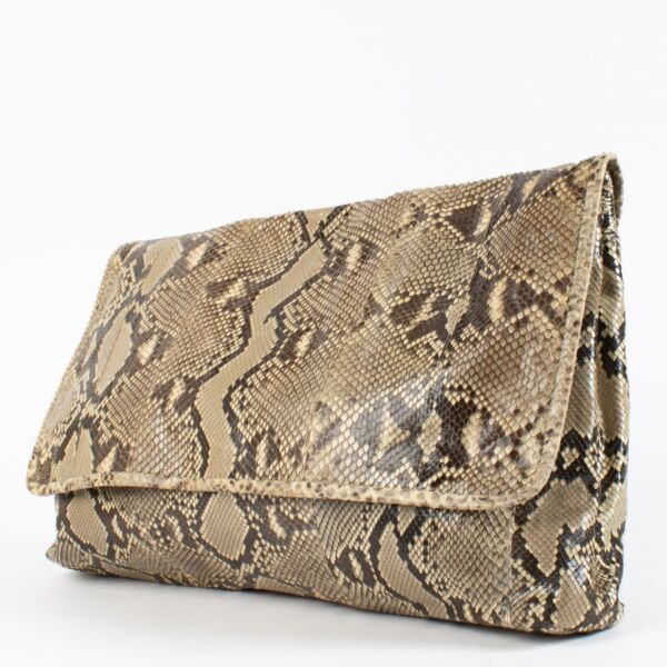 Prada Oversized Python Clutch