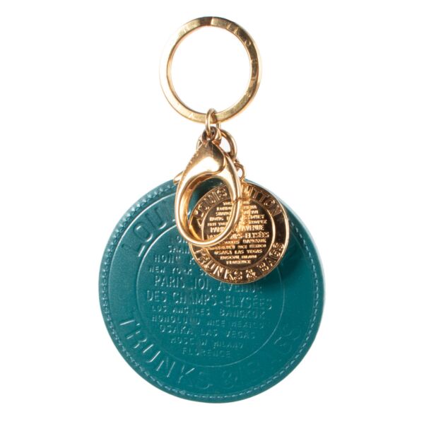 Louis Vuitton Gold And Blue Trunks & Bags Key Chain