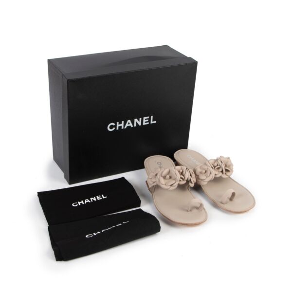 Chanel Spring 2014 Pink Camellia Sandals - Size 39
