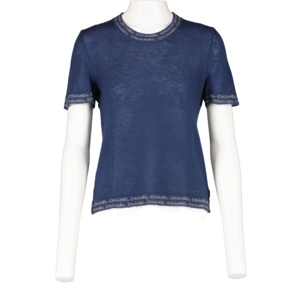 Chanel Blue Cardigan and Tshirt Set