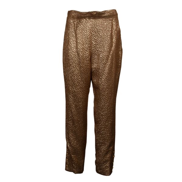 Chanel Brown & Gold Tweed Set 1996 Autumn Collection - Size 40