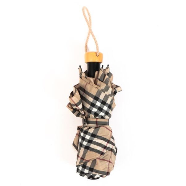 Burberry London Vintage Check Folding Umbrella