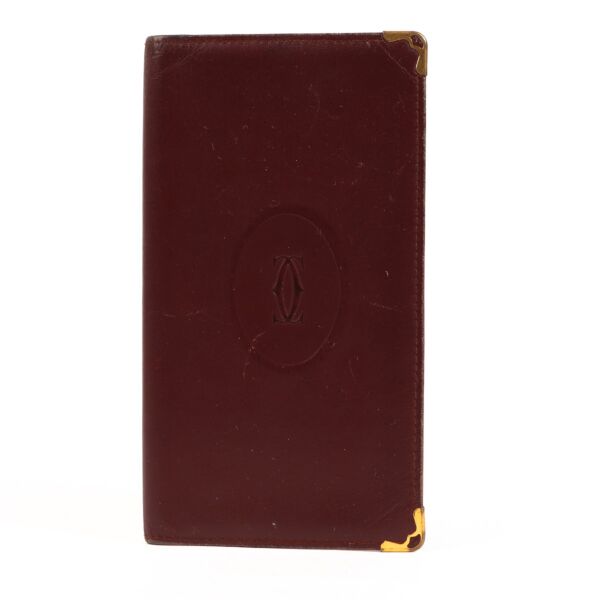 Cartier Burgundy Leather Address Book