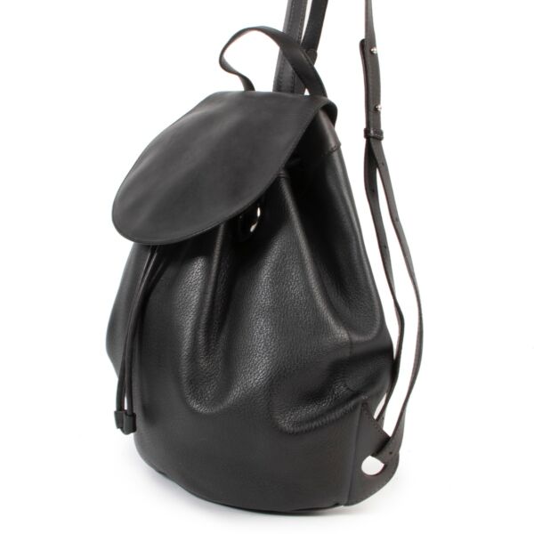 Delvaux Black Leather Backpack