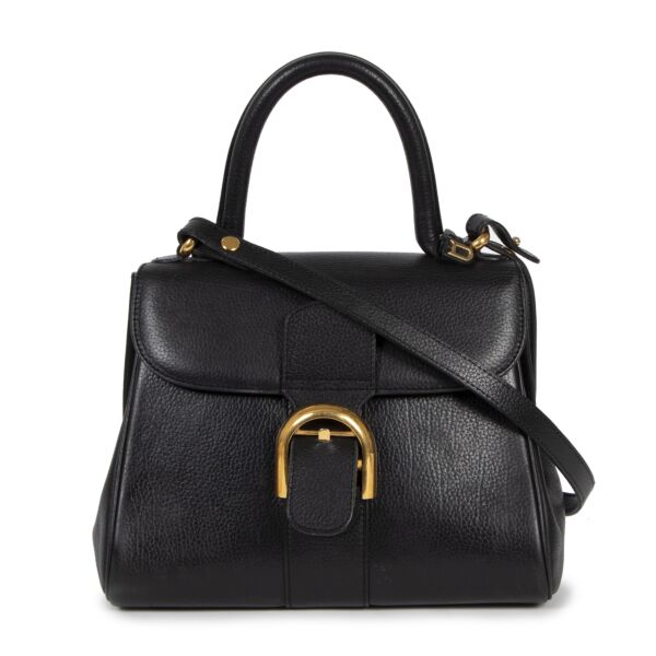 shop safe online Delvaux Brillant Black Leather PM Bag