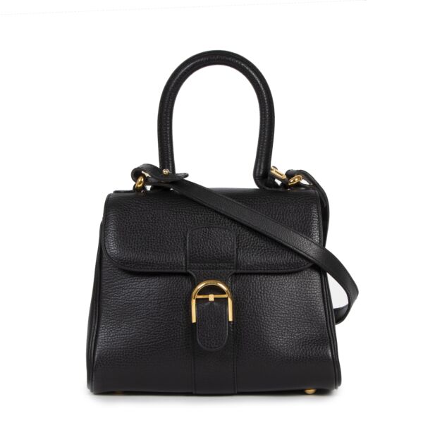 Authentic second-hand vintage Delvaux Black Mini Brillant Bag buy online webshop LabelLOV