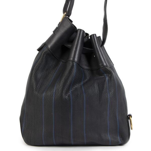  Delvaux Toile De Cuir Bucket Bag 