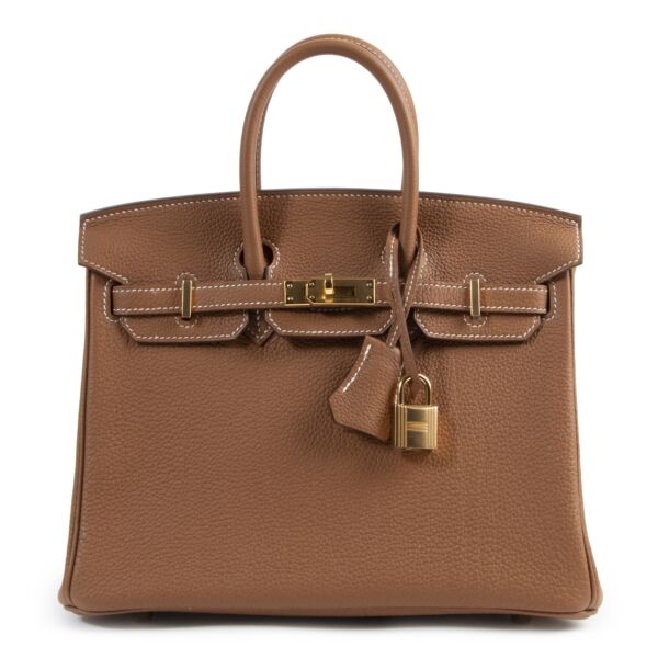 Buy and sell your authentic designer bags online at Labellov Hermès Birkin 25 Veau Togo Gold GHW