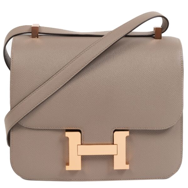 Hermes Constance 24cm gris asphalt epsom rose gold hardware 