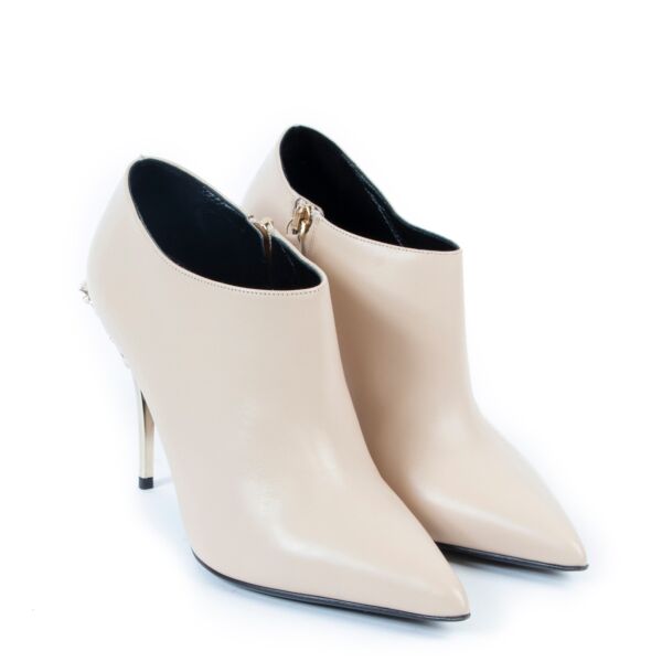 Versace Nude Heeled Booties - size 38.5