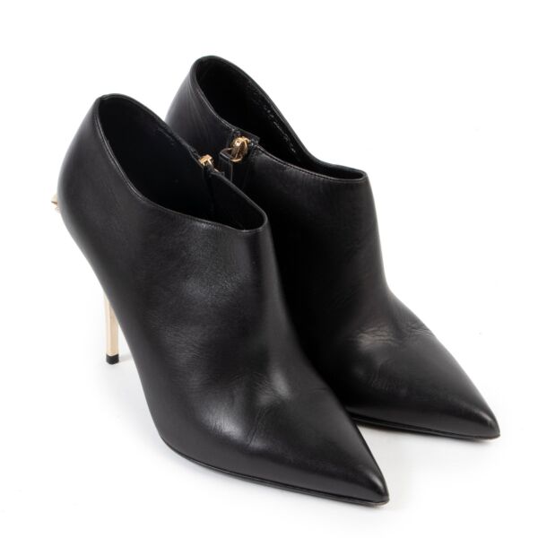 Versace Black Medusa Heel Booties - size 39