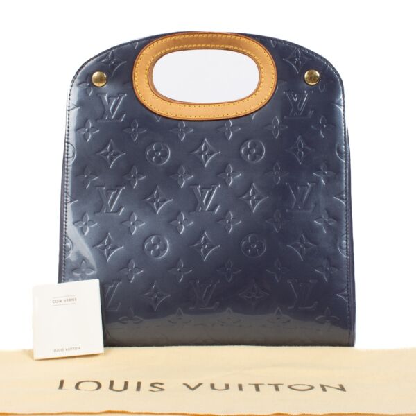 Louis Vuitton Blue Galactic Monogram Vernis  Maple Drive Top Handle 