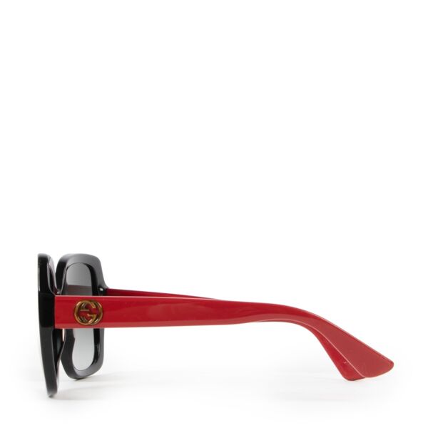 Gucci Squared Bee & GG Logo Sunglasses 
