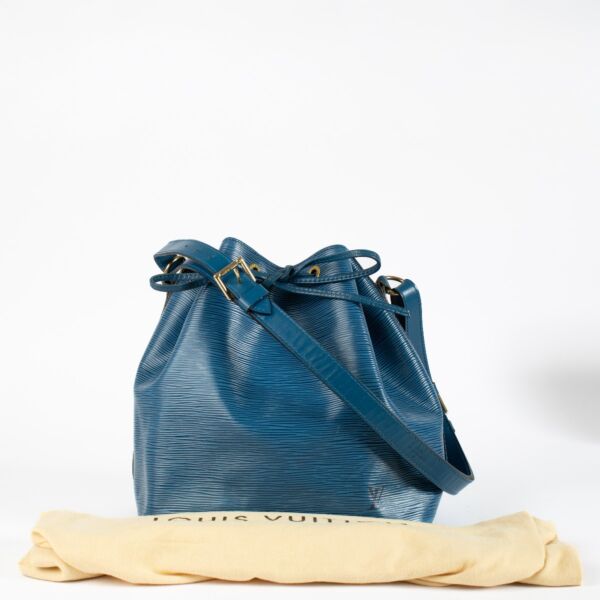 Louis Vuitton Blue Epi Noe Bag