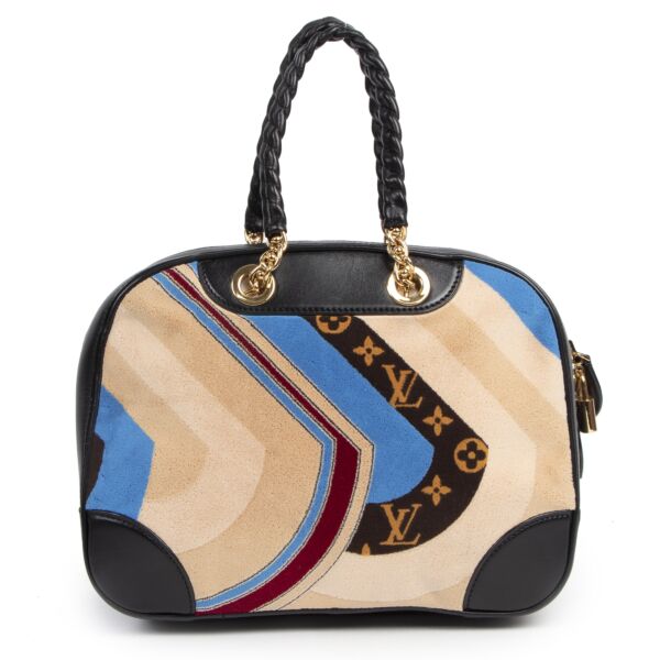 Authentic second-hand vintage Limited Edition Louis Vuitton Vanity Tuffetage Bowling Bag buy online webshop LabelLOV