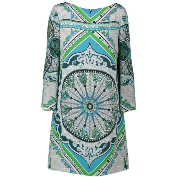 Authentieke tweedehands vintage Pucci Printed Shift Dress - Size 44 koop online webshop LabelLOV