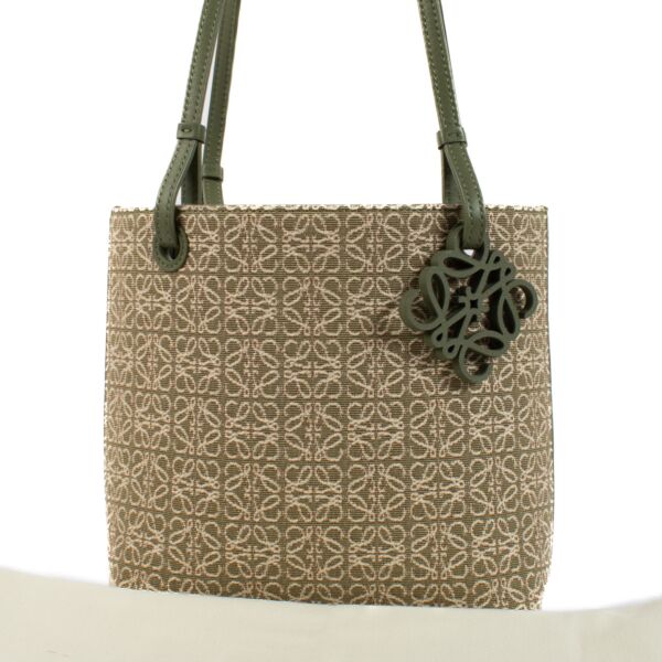 Loewe Green Jacquard Square Bag