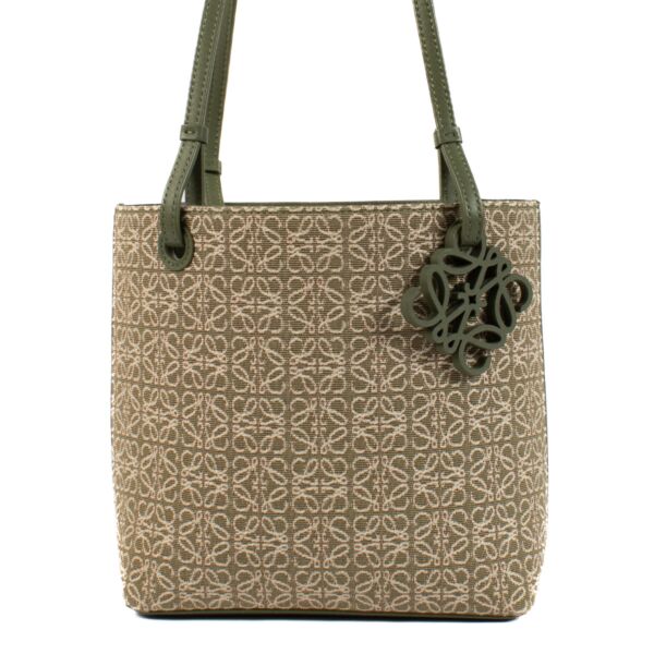 Loewe Green Jacquard Square Bag