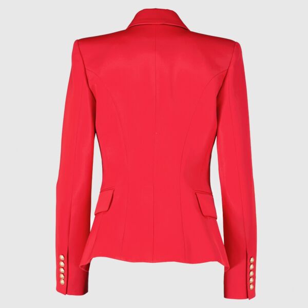 Balmain Red 6 Button Jacket - Size 36
