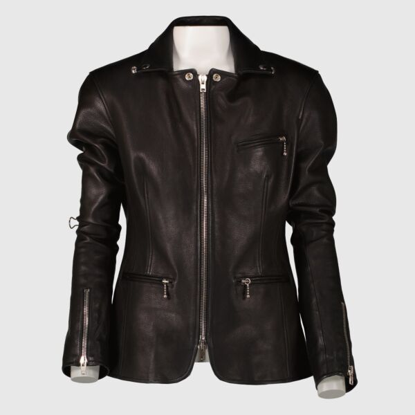 Alexander Wang Black Leather Biker Jacket - Size US 8