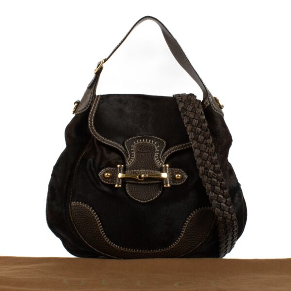 Gucci Brown Pony Hair Pelhalm Bag