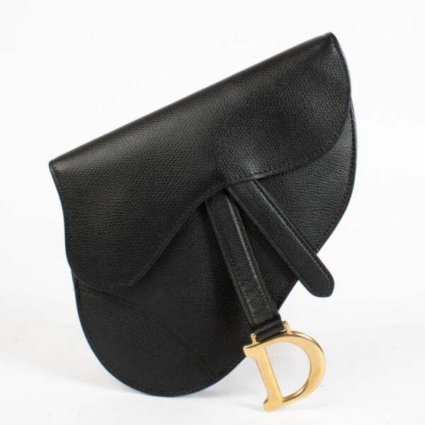 Authentic pre-loved Christian Dior Black Mini Saddle Bag on Labellov.com