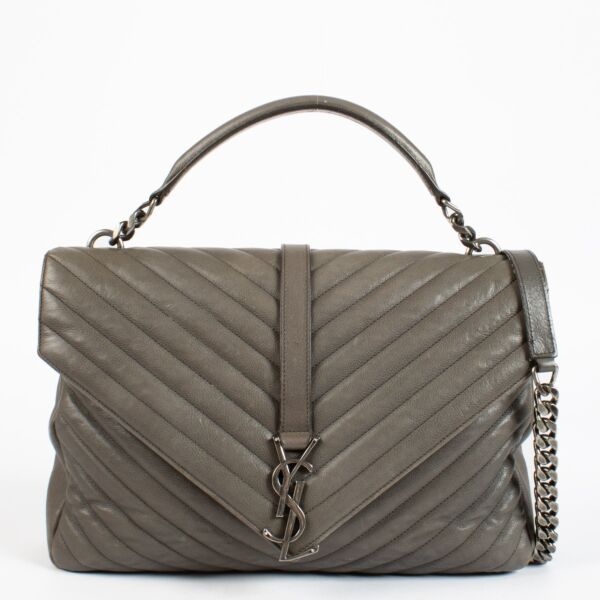 Saint Laurent Grey Large College Bag