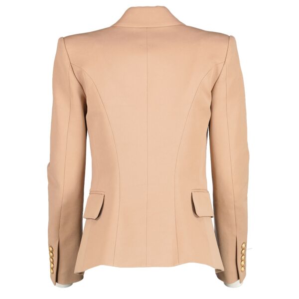 Balmain Beige 6-Button Jacket - Size 34