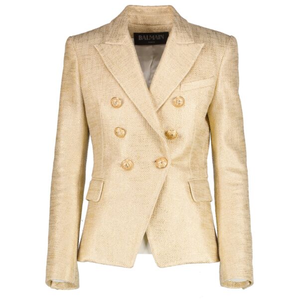 Authentic second hand Balmain Gold 6-Button Jacket on Labellov.com 
