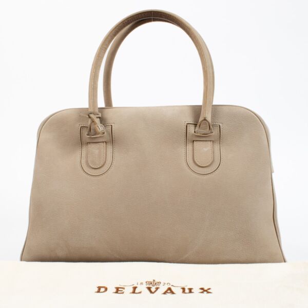 Delvaux Glaise Santiag Nubuck Signature Duffle Bag