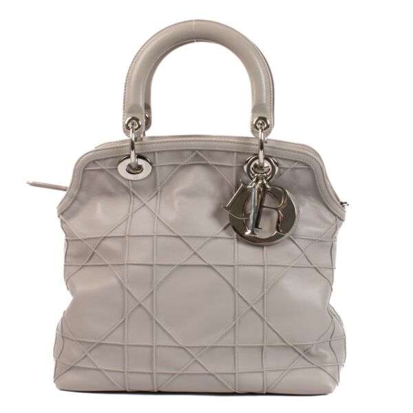 shop 100% authentic second hand Christian Dior Grey Cannage Small Granville Bag on Labellov.com