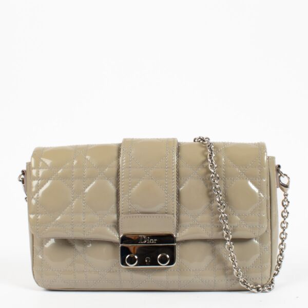 shop 100% authentic second hand Christian Dior Grey Patent Leather Miss Dior Bag on Labellov.com
