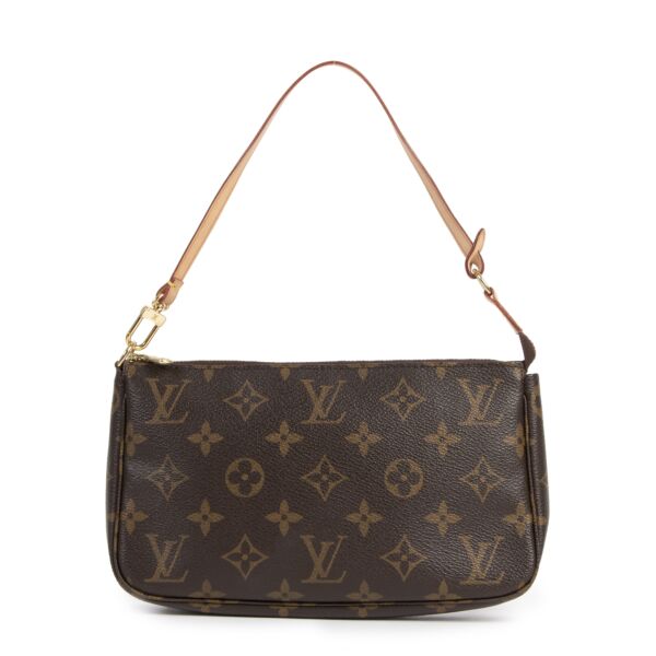 hard to find Louis Vuitton Monogram Pochette + Strap