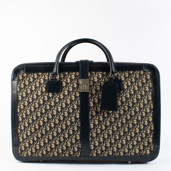 Authentic second hand Christian Dior Blue Oblique Suitcase on Labellov.com 