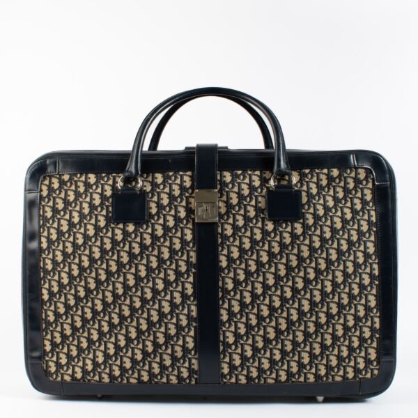 Authentic second hand Christian Dior Blue Oblique Suitcase on Labellov.com