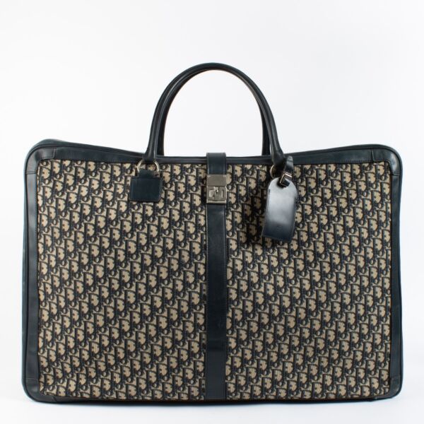 Authentic second hand Christian Dior Blue Oblique Suitcase Large on Labellov.com 