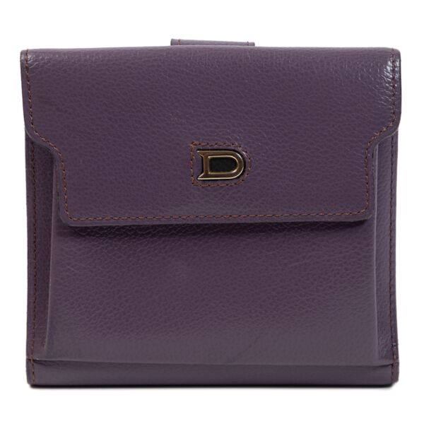 Authentieke Tweedehands Delvaux Purple Wallet juiste prijs veilig online shoppen luxe merken webshop winkelen Antwerpen België mode fashion