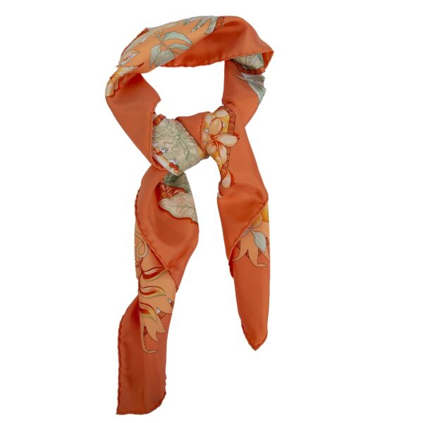Authentieke Tweedehands Hermès SIlk Carré Scarf "Aloha" juiste prijs veilig online shoppen luxe merken webshop winkelen Antwerpen België mode fashion
