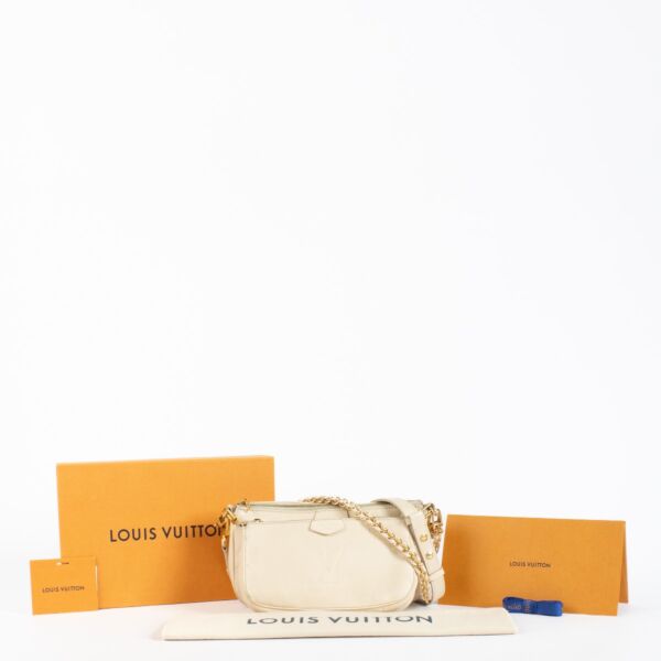 Louis Vuitton Creme Monogram Empreinte Multi Pochette