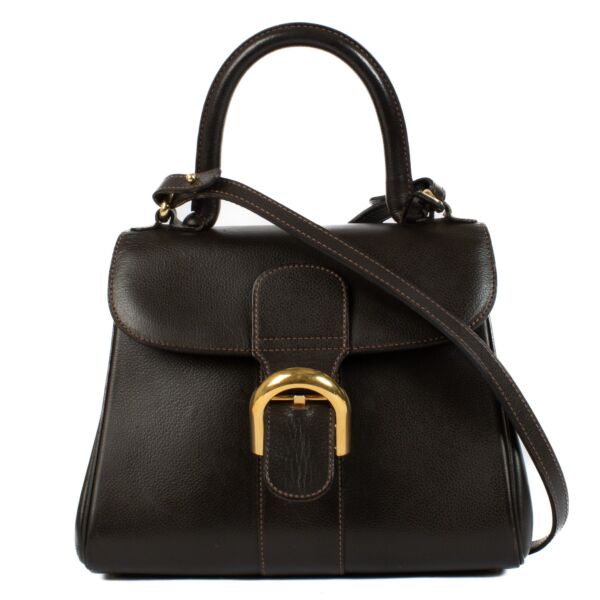 Delvaux Brown Leather Brillant PM Bag