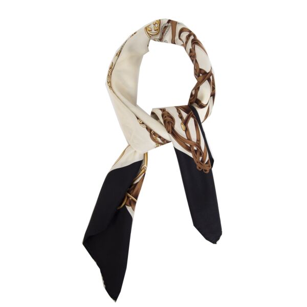 Authentieke Tweedehands Gucci Equestrian Style Scarf juiste prijs veilig online shoppen luxe merken webshop winkelen Antwerpen België mode fashion