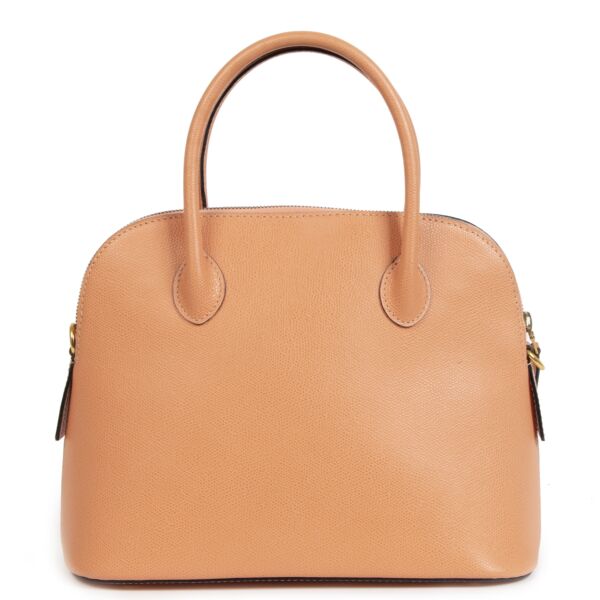 Authentic second hand Celine Salmon leather top handle bag safe and secure shopping online LabelLOV luxury brand shop Antwerp Belgium Fashion