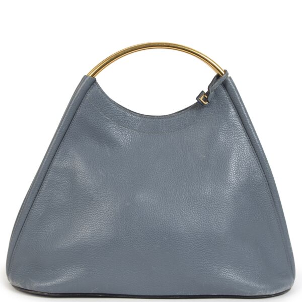 Delvaux Sky Grey Jamaica Top Handle Bag