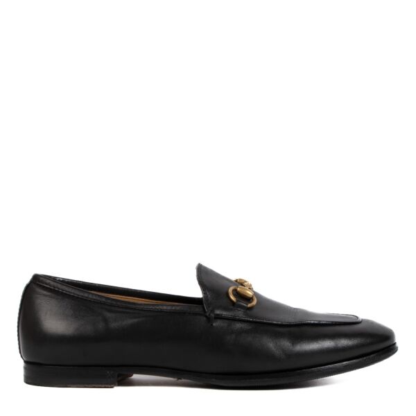 shop 100% authentic second hand Gucci Black Jordaan Loafers - Size 36 on Labellov.com