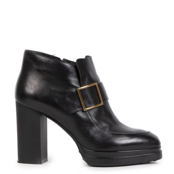 Authentic Tod's Black Ankle Boots - Size 37.5 d'occasion prix correct en toute sécurité magasin en ligne LabelLOV marque de lux Anvers Belgique mode