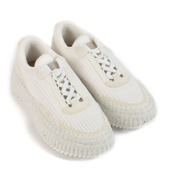Chloé White Nama Sneakers - Size 36