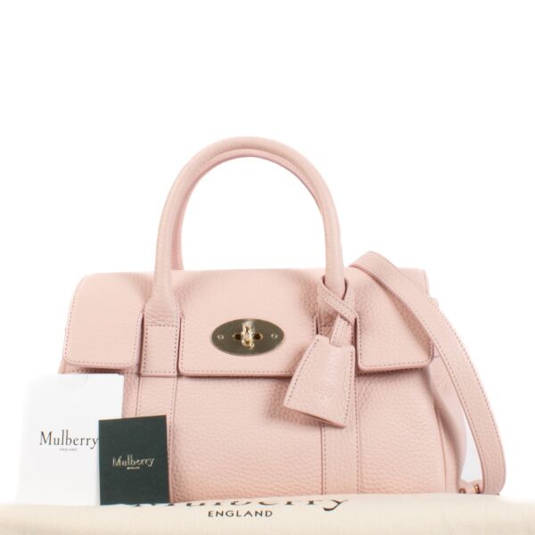 Mulberry Powder Rose Heavy Grain Bayswater Satchel Bag