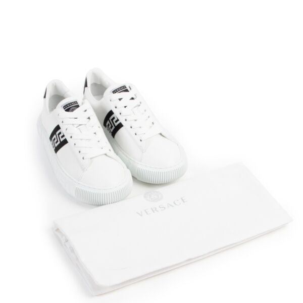 Versace White Greca Sneakers- Size 36 