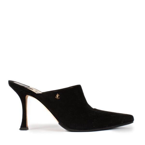 Jimmy Choo Black Suede Mules - Size 37